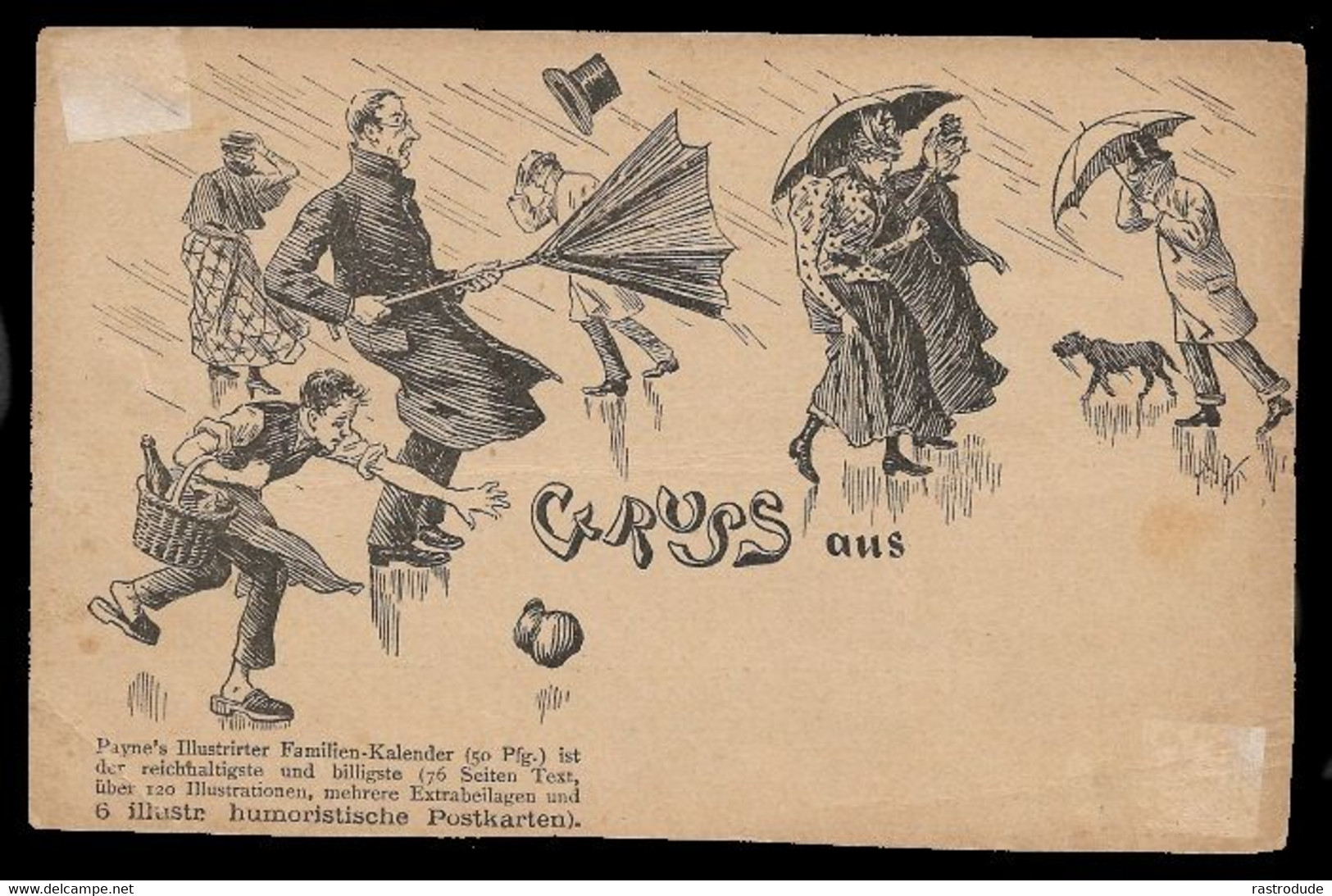 1900ca. GRUSS AUS PAYNE'S ILLUSTRIRTER FAMILIEN KALENDER - HUMORISTISCHE POSTKARTEN - GRUSS AUS - Souvenir De...