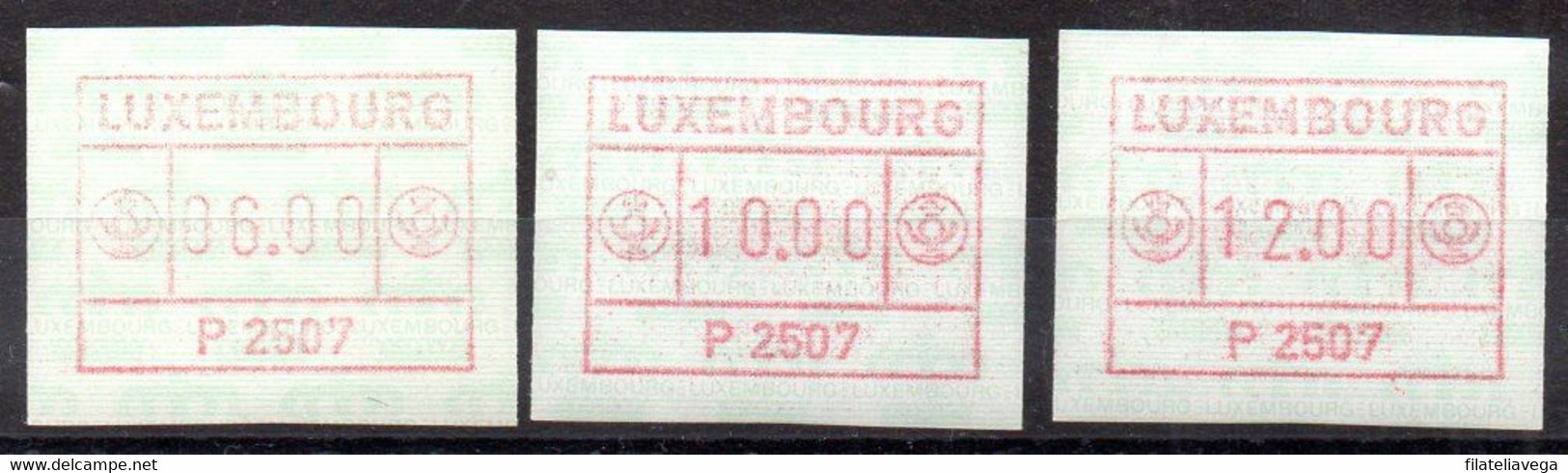 Luxemburgo Serie Distribución N ºYvert 1 ** (3 Valores) - Postage Labels