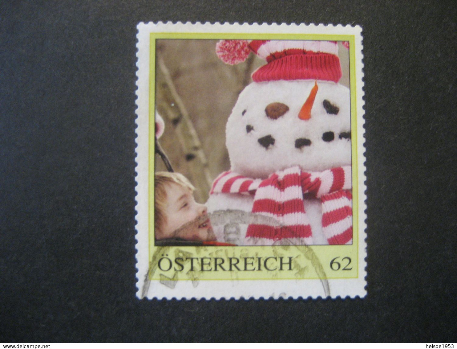 Österreich- Pers.BM- Schneemann Mit Schal Gebraucht - Personalisierte Briefmarken