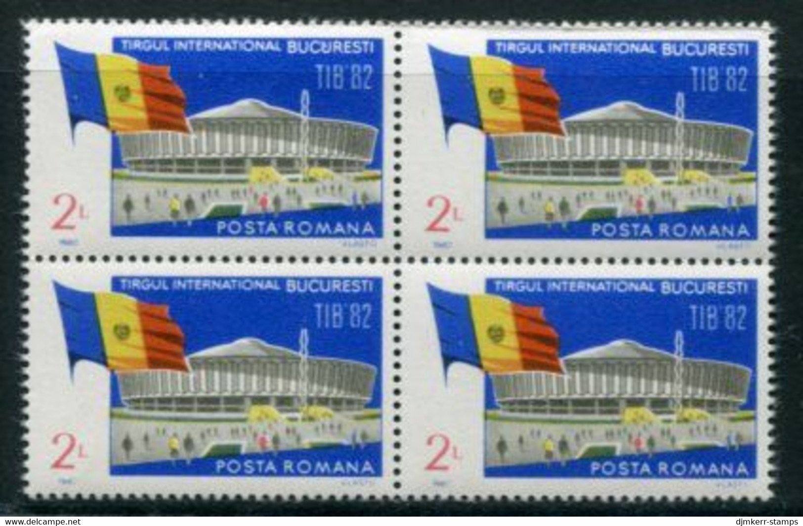 ROMANIA 1982 Sample Fair Block Of 4 MNH / **.  Michel 3902 - Nuevos