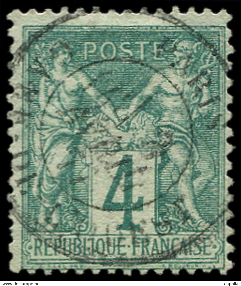 O FRANCE - Poste - 63, 4c. Vert - 1876-1878 Sage (Type I)