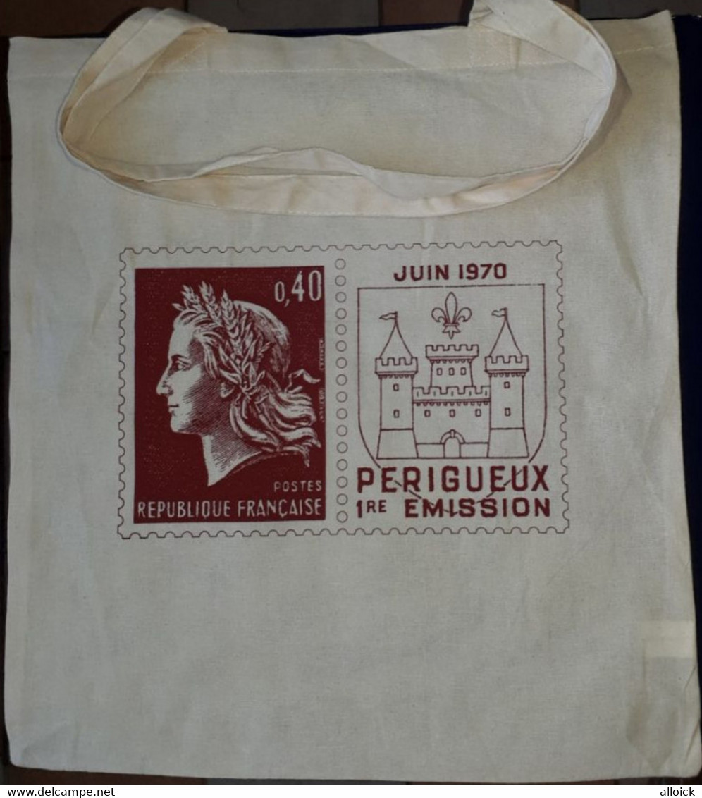 Sac Aux Couleurs De La Marianne De Cheffer , 1er Timbre Imprimé En 1970 (1643) à Boulazac. Election Du Timbre 2019. - Altri & Non Classificati