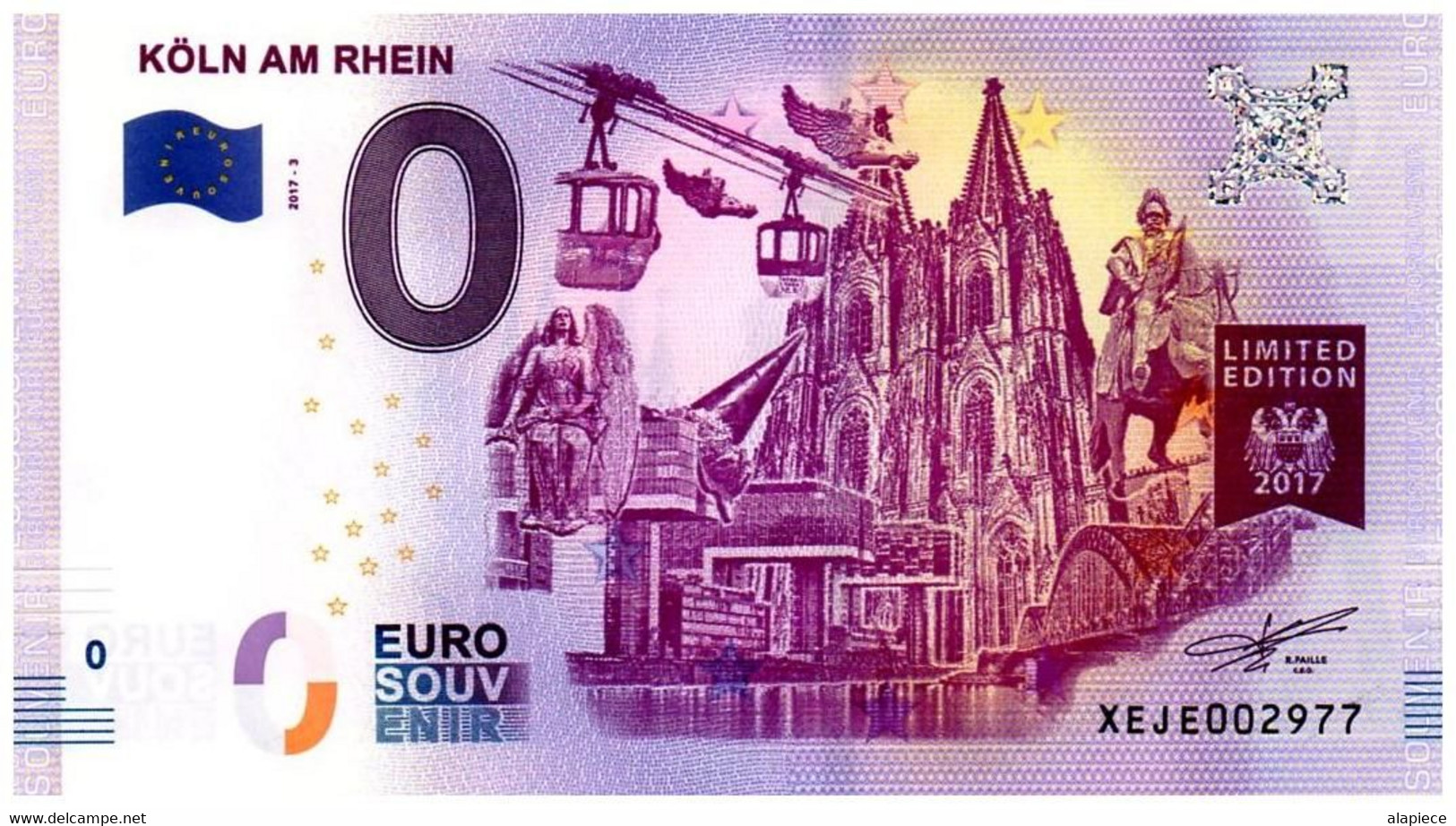 Billet Touristique - 0 Euro - Allemagne - Köln Am Rhein (2017-3) - Privatentwürfe
