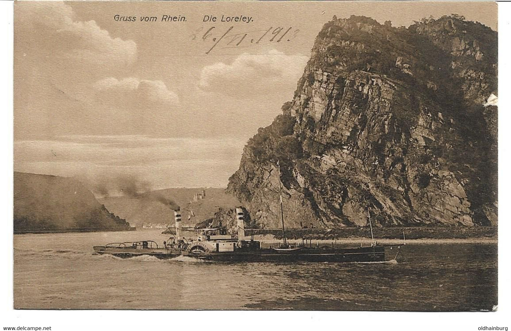 4077z: AK Die Loreley, Gest. Bendorf, Gelaufen 1913 Nach Wien - Bendorf