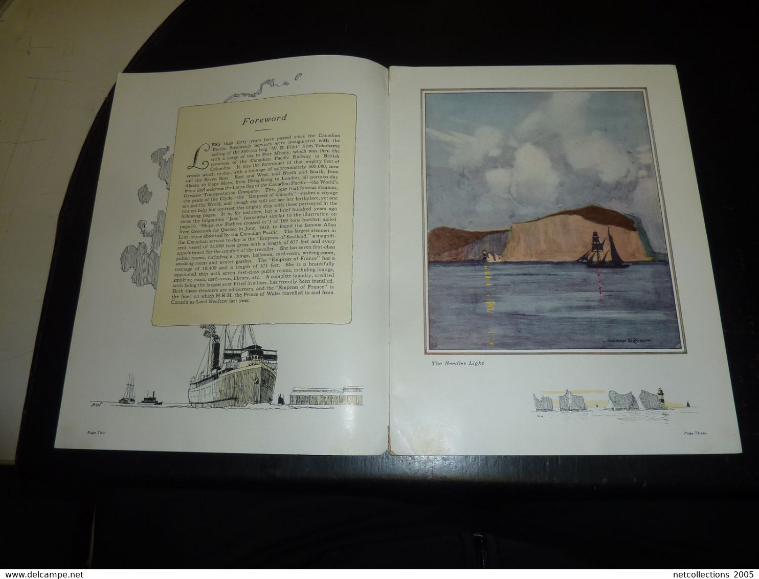 CATALOGUE DE CANADIAN PACIFIC DE 1924 - AGREMENTE DE 12 REPRODUCTIONS DE NORMAN WILKINSON - BATEAU SHIP PAQUEBOT (DOC-B) - Transportation