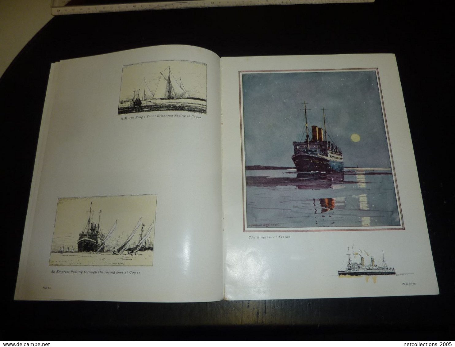 CATALOGUE DE CANADIAN PACIFIC DE 1924 - AGREMENTE DE 12 REPRODUCTIONS DE NORMAN WILKINSON - BATEAU SHIP PAQUEBOT (DOC-B) - Transportation