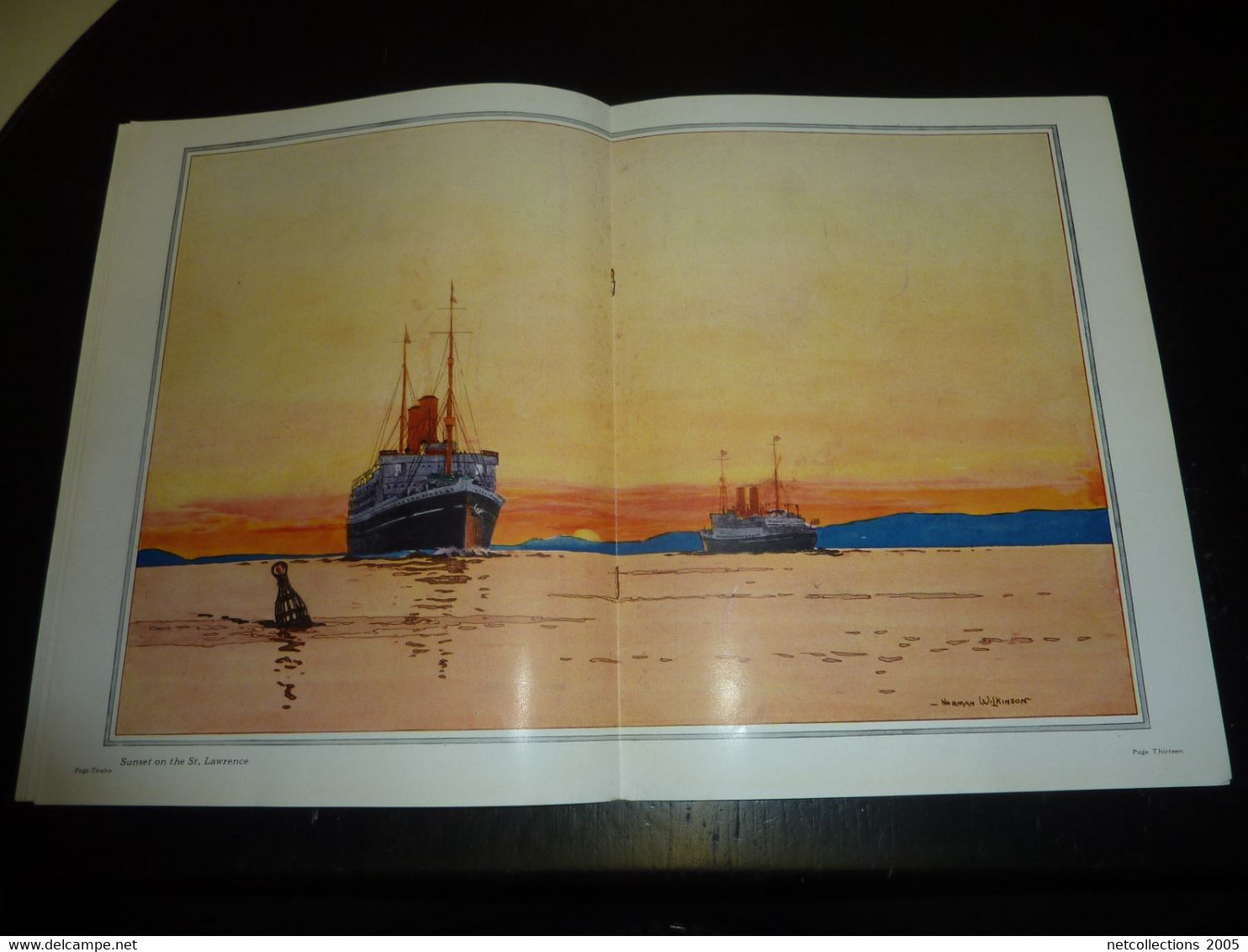 CATALOGUE DE CANADIAN PACIFIC DE 1924 - AGREMENTE DE 12 REPRODUCTIONS DE NORMAN WILKINSON - BATEAU SHIP PAQUEBOT (DOC-B)