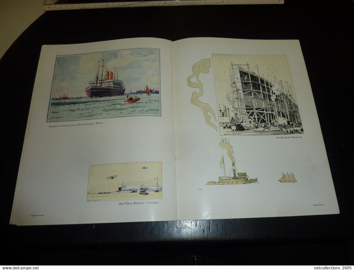 CATALOGUE DE CANADIAN PACIFIC DE 1924 - AGREMENTE DE 12 REPRODUCTIONS DE NORMAN WILKINSON - BATEAU SHIP PAQUEBOT (DOC-B)