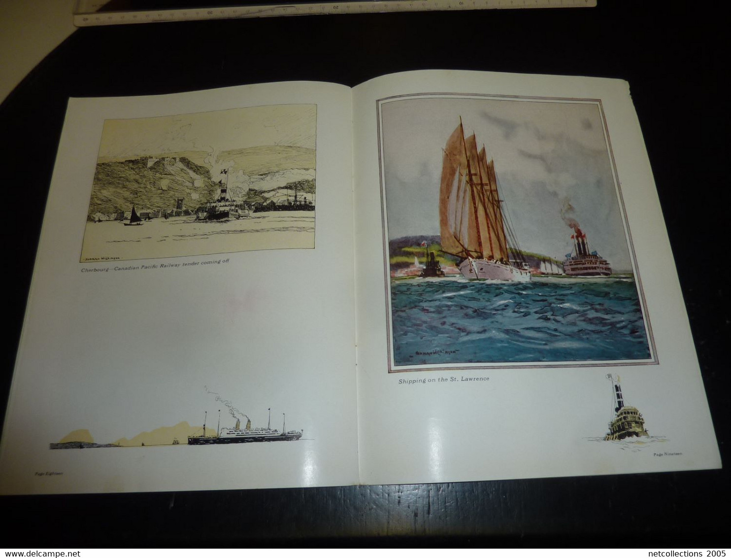 CATALOGUE DE CANADIAN PACIFIC DE 1924 - AGREMENTE DE 12 REPRODUCTIONS DE NORMAN WILKINSON - BATEAU SHIP PAQUEBOT (DOC-B)