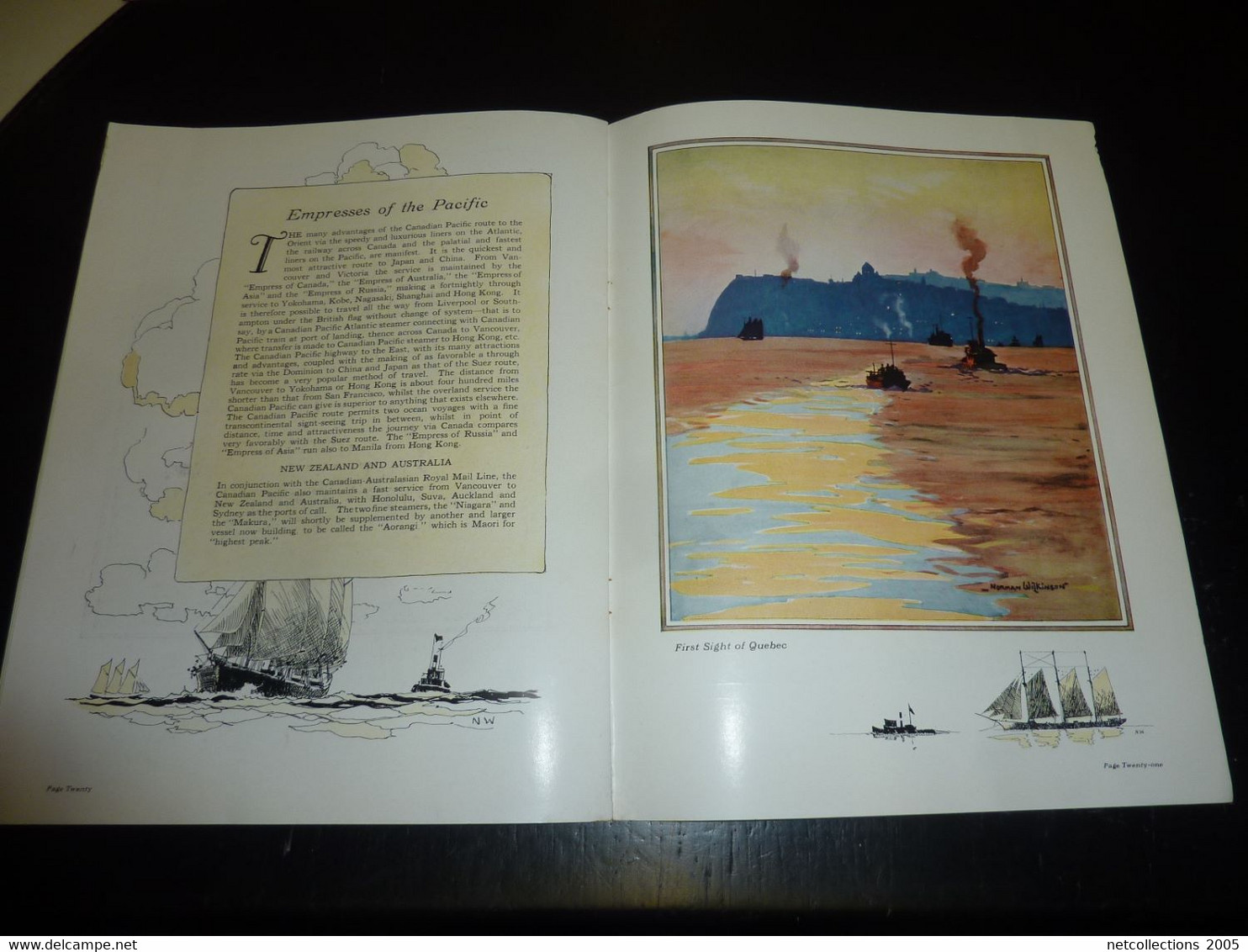 CATALOGUE DE CANADIAN PACIFIC DE 1924 - AGREMENTE DE 12 REPRODUCTIONS DE NORMAN WILKINSON - BATEAU SHIP PAQUEBOT (DOC-B)