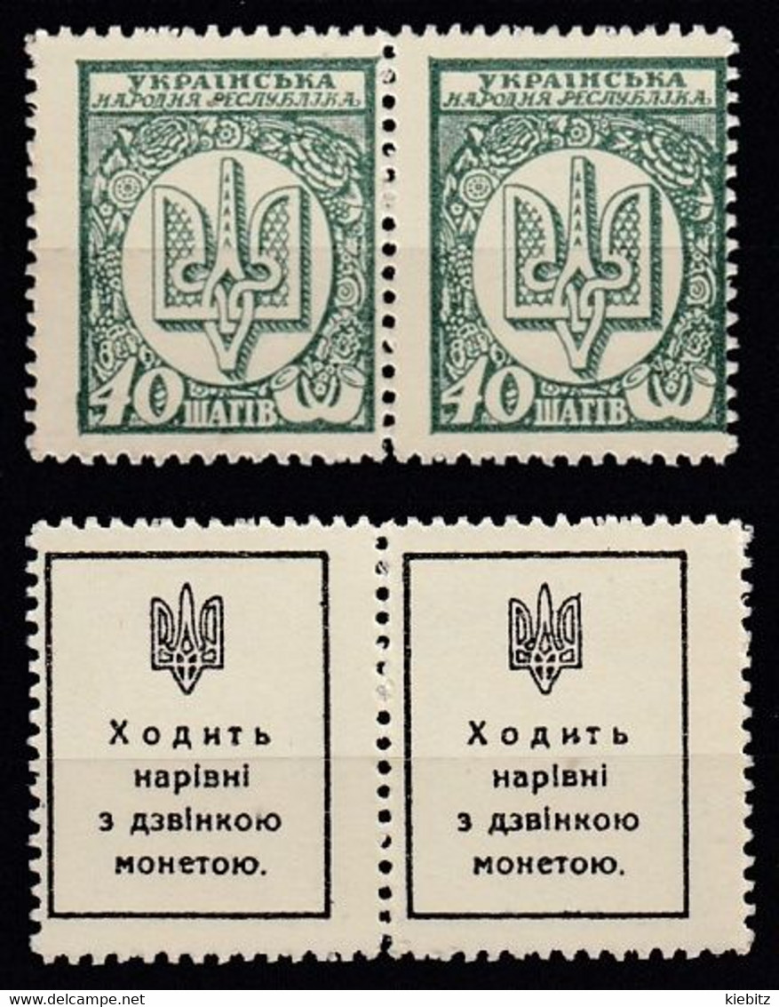 UKRAINE 1918 - MiNr: 4 Notgeldmarke Paar Kartonpapier Mit Rückseite - Ukraine