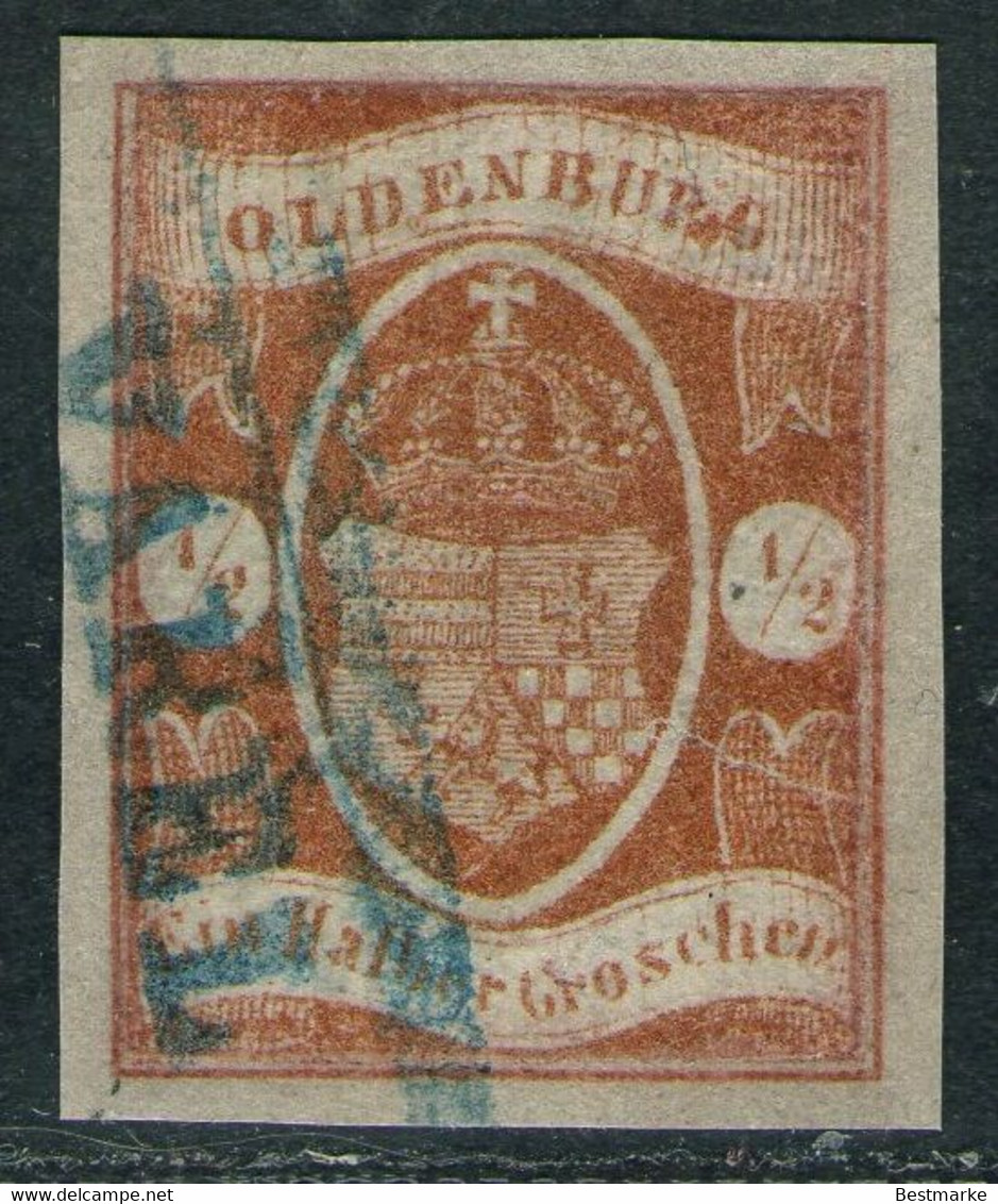 Varel Auf 1/2 Groschen Orangebraun - Oldenburg Nr. 11 B Mit DZ/Abart - Oldenbourg