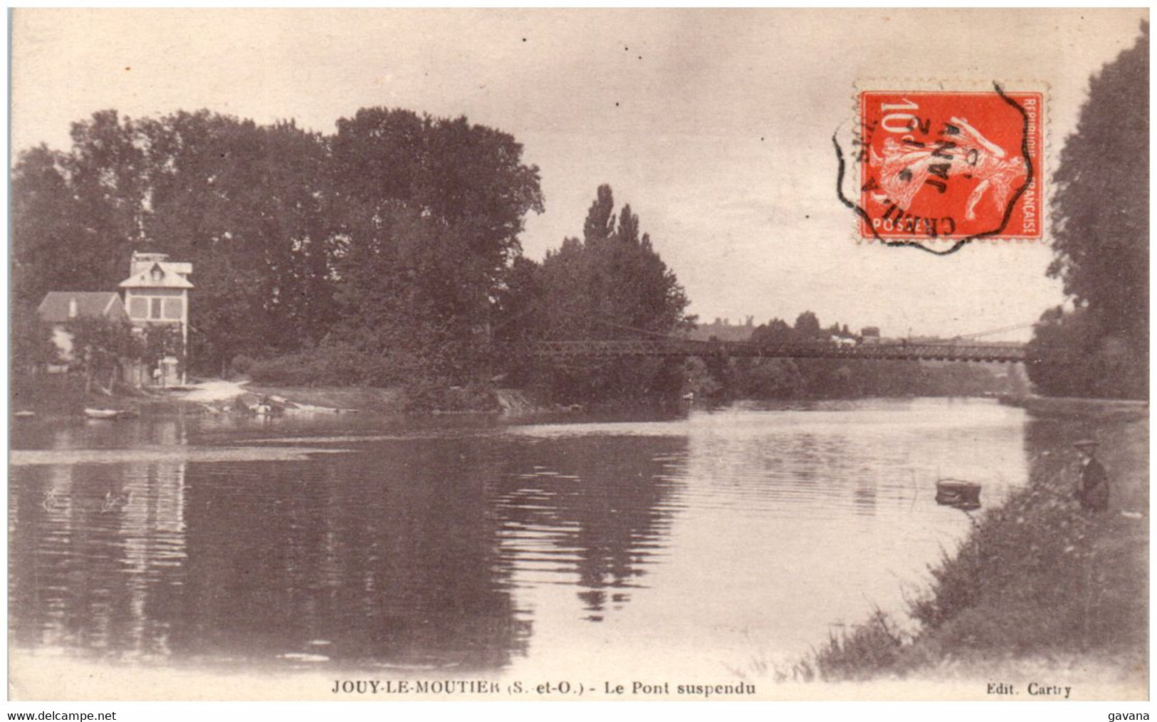 95 JOUY-le-MOUTIER - Le Pont Suspendu - Jouy Le Moutier