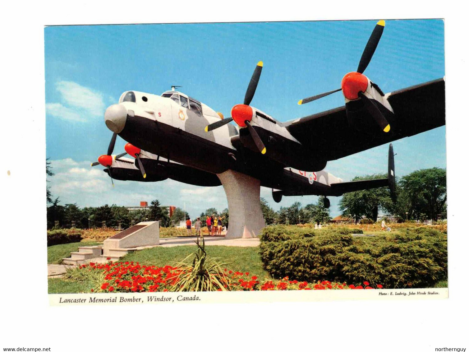 WINDSOR, Ontario, Canada, Lancaster Memorial Bomber, Old 4X6 Chrome Postcard, Essex County - Windsor