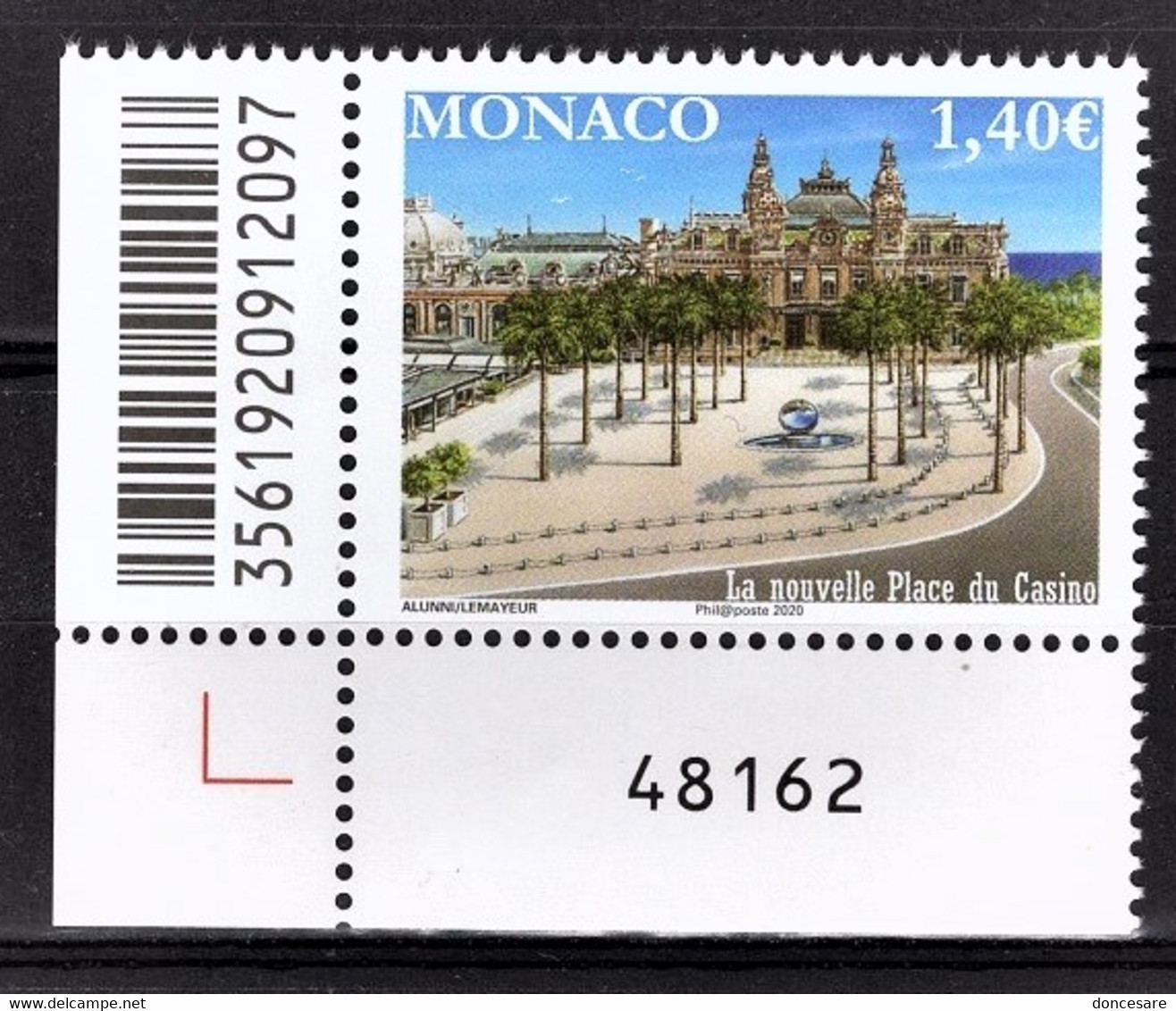 MONACO 2020 - Y.T. N° 3246 /  LA NOUVELLE PLACE DU CASINO DE MONTE-CARLO  - NEUF ** - Neufs