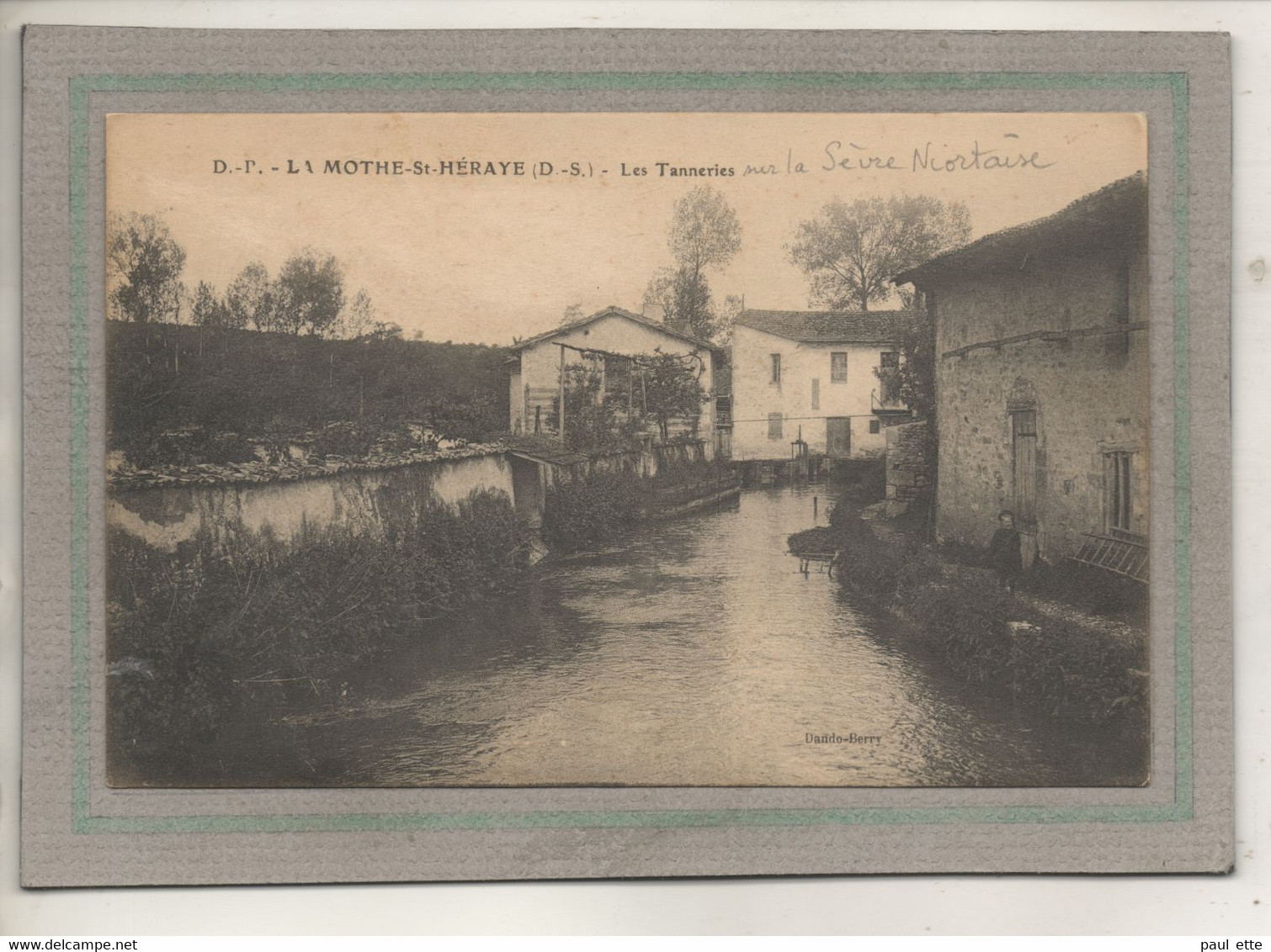 CPA - (79) La MOTHE-SAINT-HERAYE - Aspect Des Tanneries  Sur La Sèvre Niortaise En 1910 - La Mothe Saint Heray