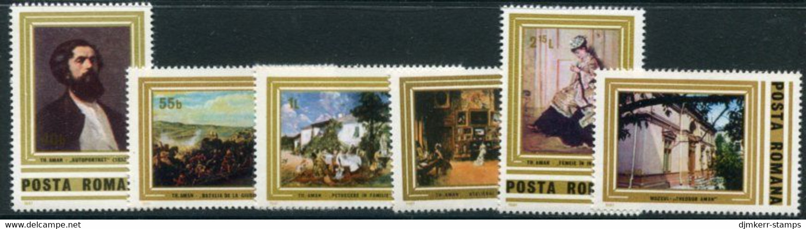 ROMANIA 1981 Theodore Aman Anniversary MNH / ** .  Michel 3810-15 - Unused Stamps