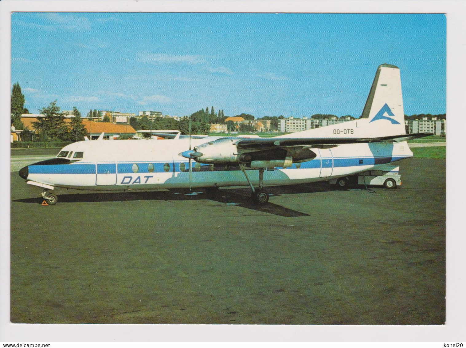 Vintage Rppc Belgian Delta Air Transport Fokker F-27 Aircraft - 1919-1938: Entre Guerres