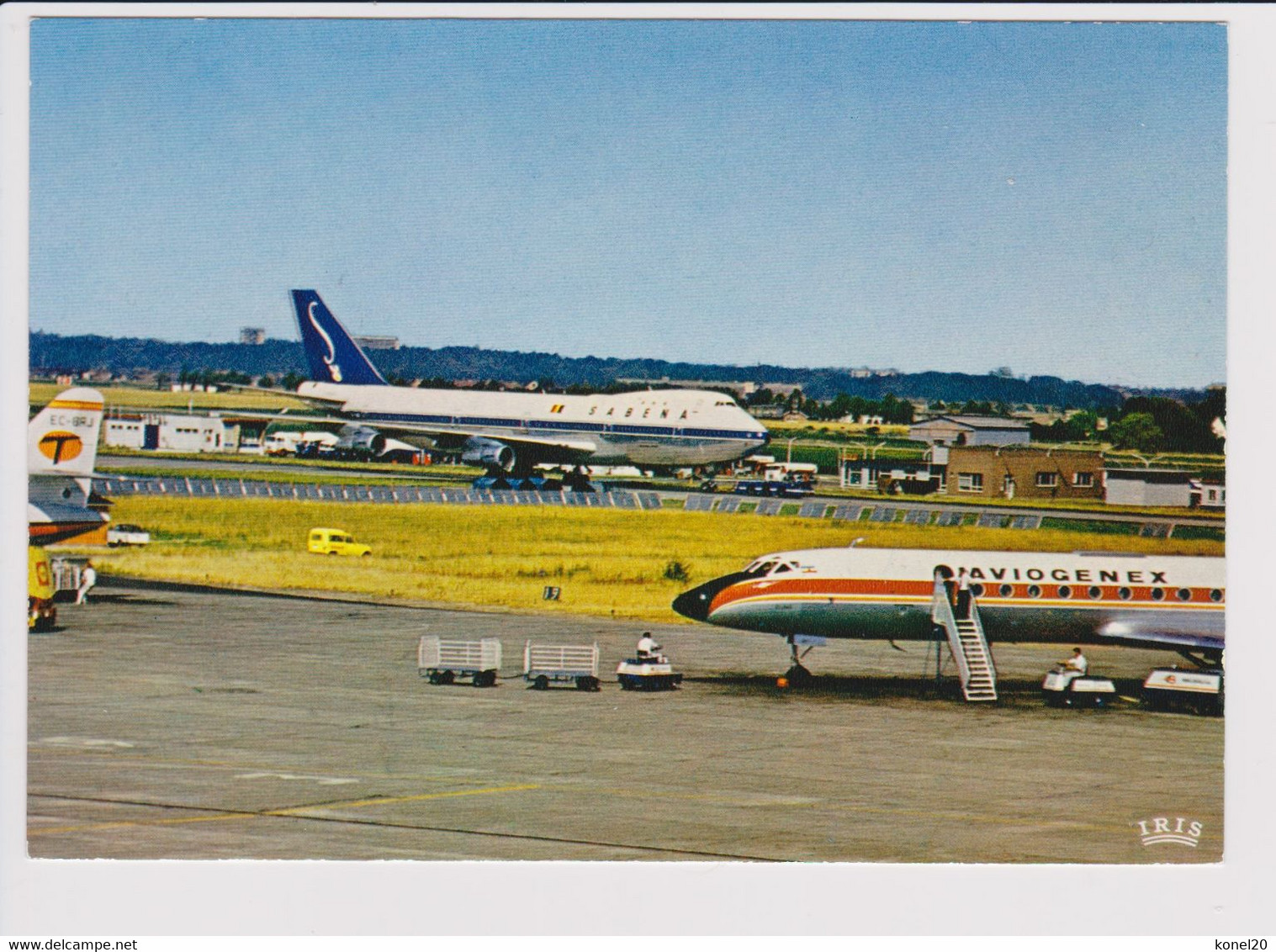 Vintage Rppc Sabena Belgium World Airlines Boeing 747 & Tupolev @ Brussels National Airport - 1919-1938: Entre Guerres