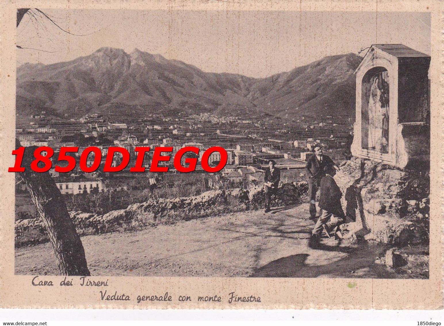 CAVA DEI TIRRENI - VEDUTA GENERALE CON MONTE FINESTRE F/GRANDE VIAGGIATA 1942 ANIMATA - Cava De' Tirreni