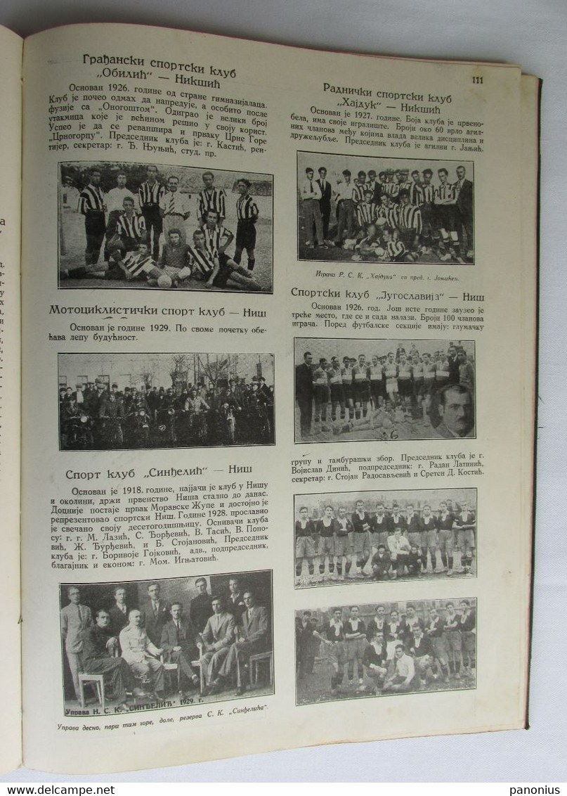 I. JUGOSLOVENSKI SPORTSKI ALMANAH, KINGDOM OF YUGOSLAVIA / THE FIRST YUGOSLAV SPORTS ALMANAC, Belgrade 1930.