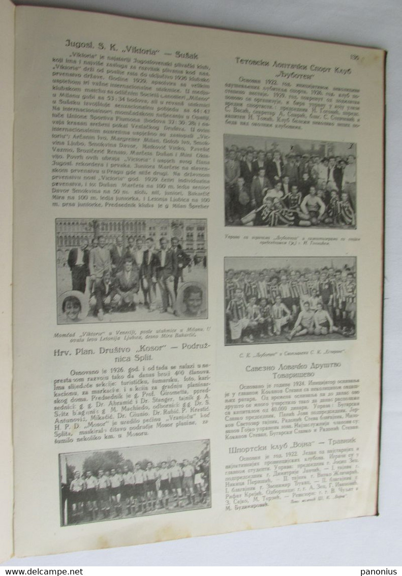 I. JUGOSLOVENSKI SPORTSKI ALMANAH, KINGDOM OF YUGOSLAVIA / THE FIRST YUGOSLAV SPORTS ALMANAC, Belgrade 1930.