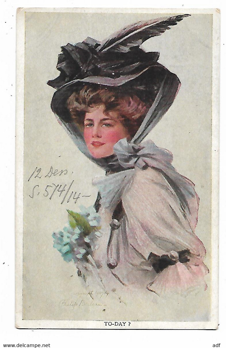 CPA ILLUSTRATION " TO - DAY ? ", PORTRAIT FEMME D'APRES PHILIP BOILEAU - Boileau, Philip