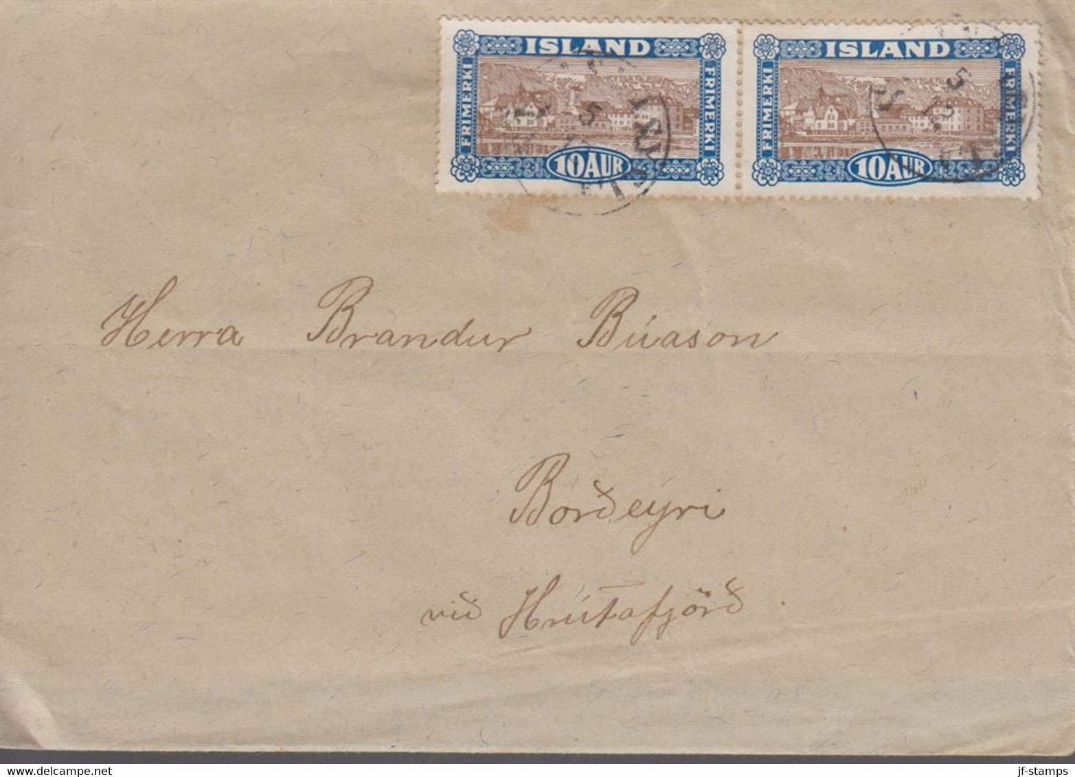 1925. Views And Buildings. 10 Aur Brown/blue 2 Ex STRANDASYSLA 5 12. (Michel 115) - JF366949 - Storia Postale