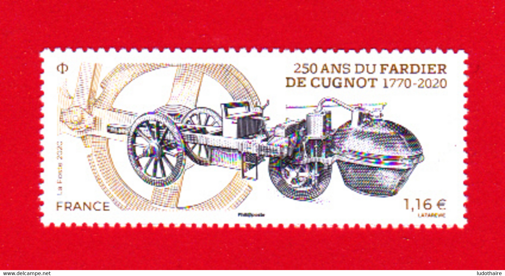 F 2020 / N** / 1.16 € , 250 Ans Fardier De Cugnot, Automobile à Vapeur - Cars