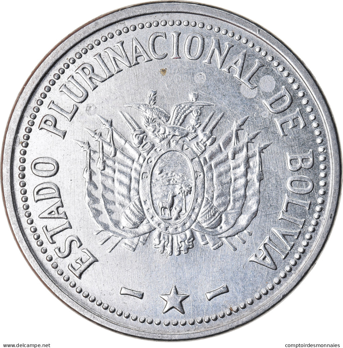 Monnaie, Bolivie, 20 Centavos, 2010, TTB, Stainless Steel, KM:215 - Bolivia