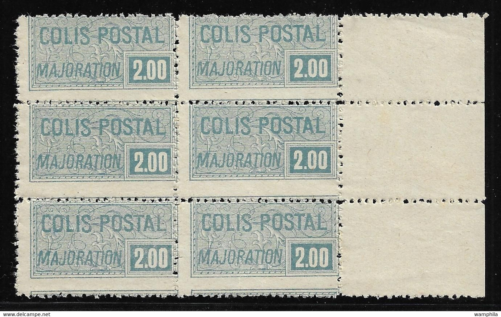 France Colis Postaux N°79** Variété Piquage à Cheval Dans Un Bloc De 6 Cote + 300€ - Used Stamps