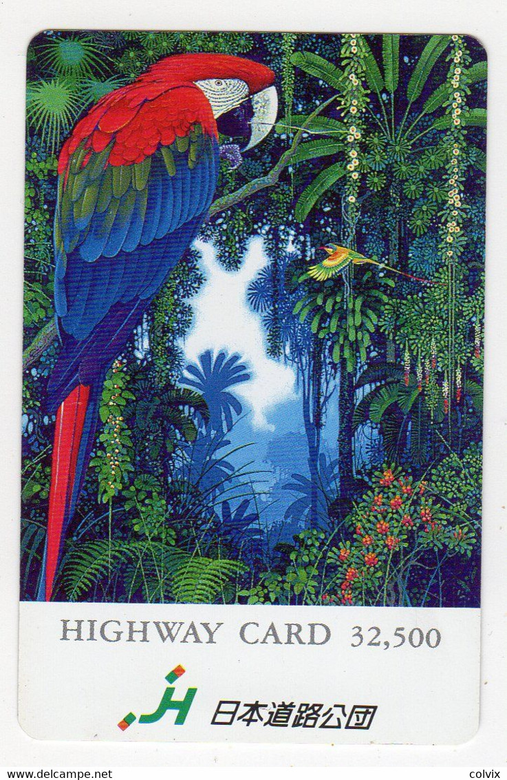 JAPON Prepaye  HIGHWAY CARD  PERROQUET - Papegaaien & Parkieten