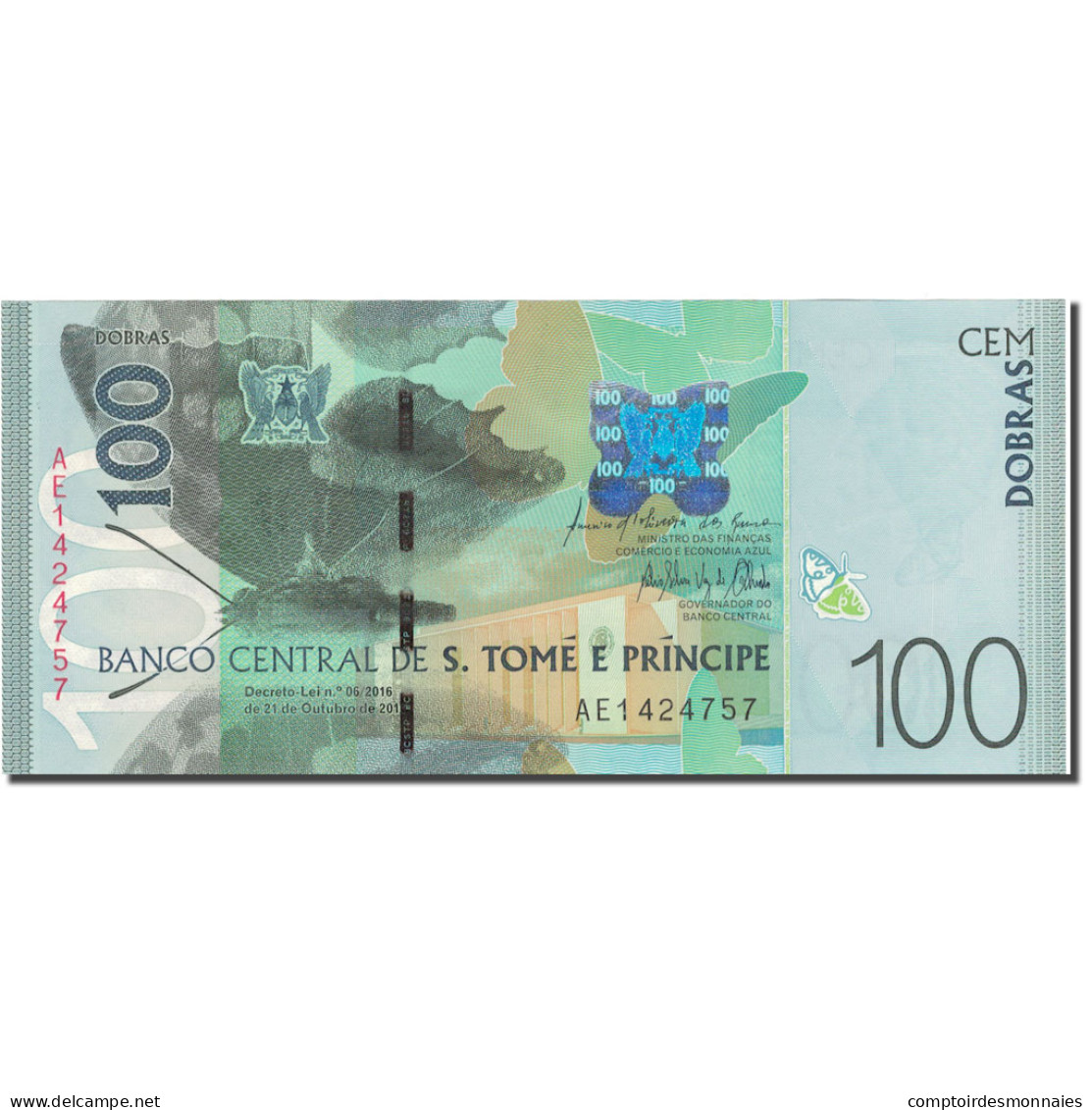 Billet, Saint Thomas And Prince, 100 Dobras, 2016, 2016-10-21, NEUF - Sao Tome And Principe