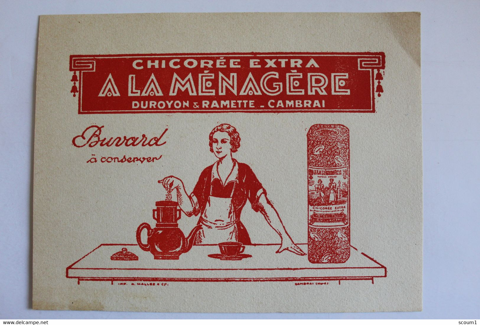 Buvard      CHICOREE EXTRA A LA MENAGERE - Café & Thé