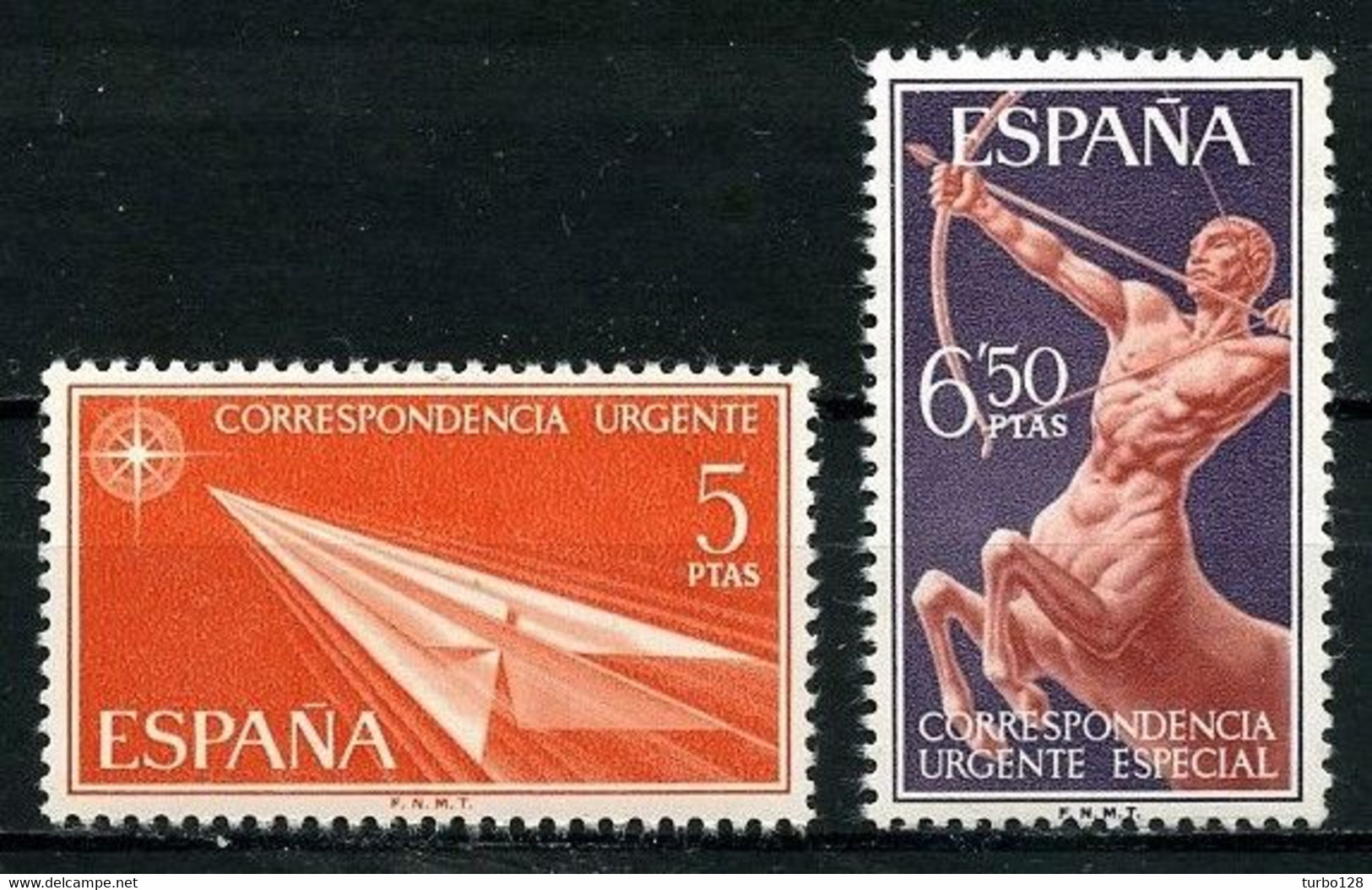 ESPAGNE 1956 Exprès N° 34/35 ** Neufs MNH Superbes C 0.75 € Flèche Centaure - Correo Urgente