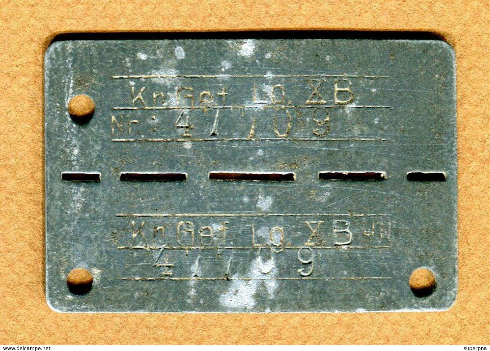 PLAQUE D'IMMATRICULATION De PRISONNIER De GUERRE -  WW2 - Guerre 1939/1945 - 1939-45