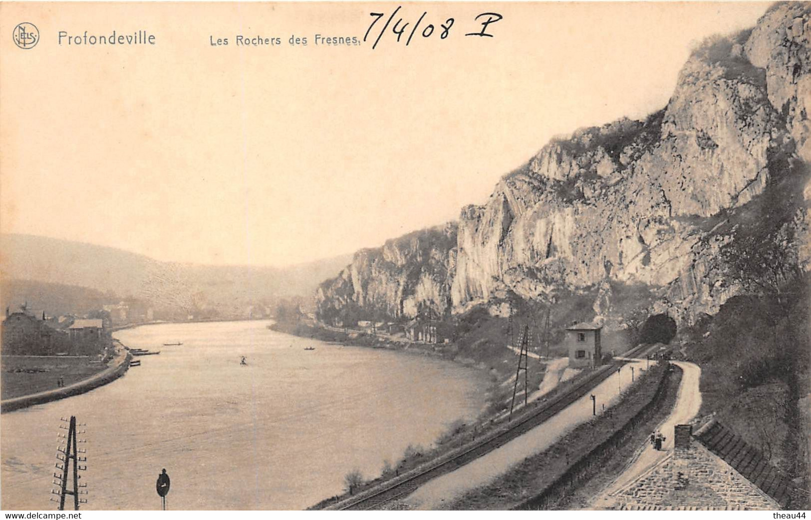 ¤¤  -  BELGIQUE   -  PROFONDEVILLE   -  Les Rochers De Fresnes  -  Ligne De Chemin De Fer      -   ¤¤ - Profondeville