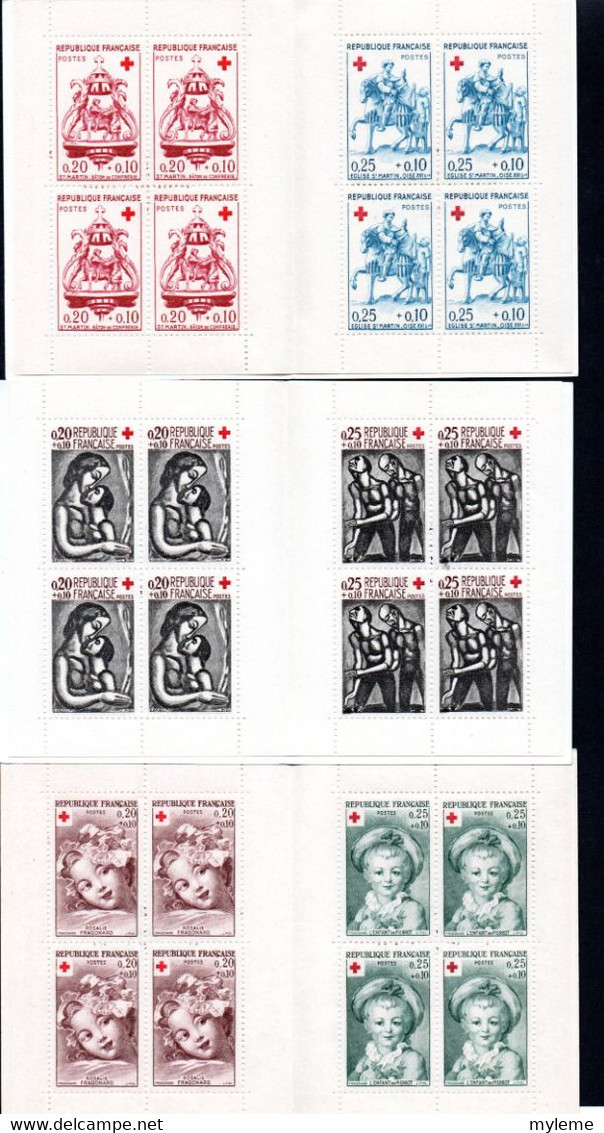 Gx Carton 27 Kgs Dont Carnets Croix Rouge ** (1952 à 1973 - Sauf 1955 - Tous Complet) Et FDC ** ...Voir Commentaires !!! - Lots & Kiloware (mixtures) - Min. 1000 Stamps