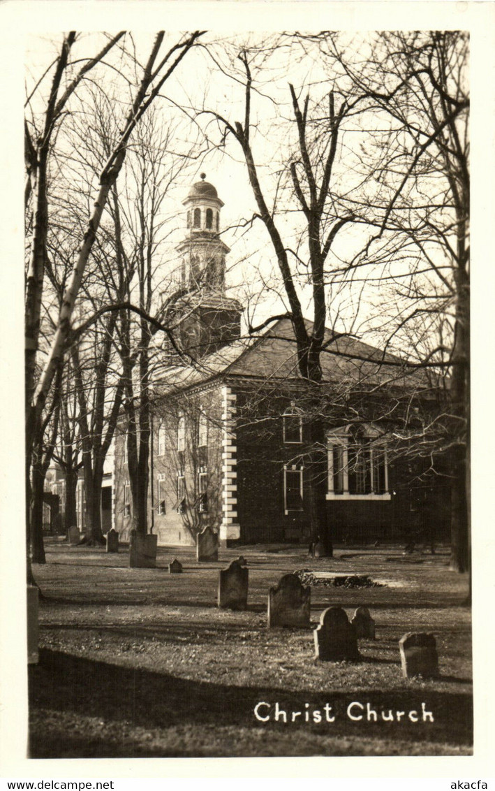 PC CPA US, VA, ALEXANDRIA, CHRIST CHURCH, VINTAGE REAL PHOTO POSTCARD (b6874) - Alexandria