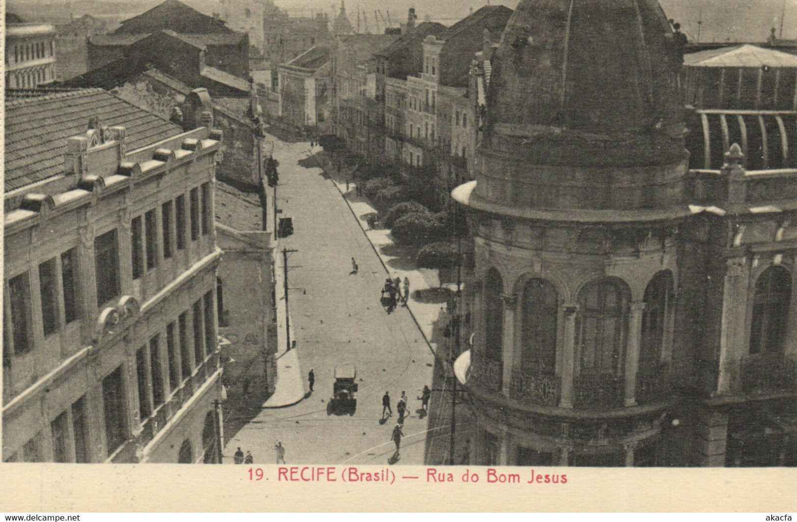 PC CPA BRAZIL, RECIFE, RUA DO BOM JESUS, VINTAGE POSTCARD (b8191) - Recife