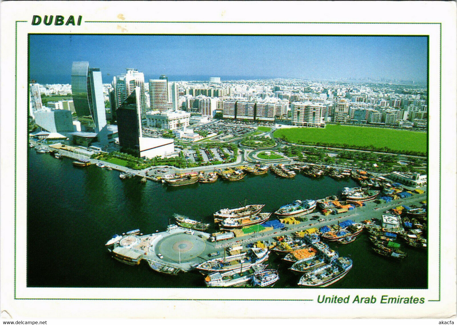 PC CPA U.A.E. , DUBAI, BIRDS EYE VIEW OF DUBAI, REAL PHOTO POSTCARD (b16405) - Emirats Arabes Unis