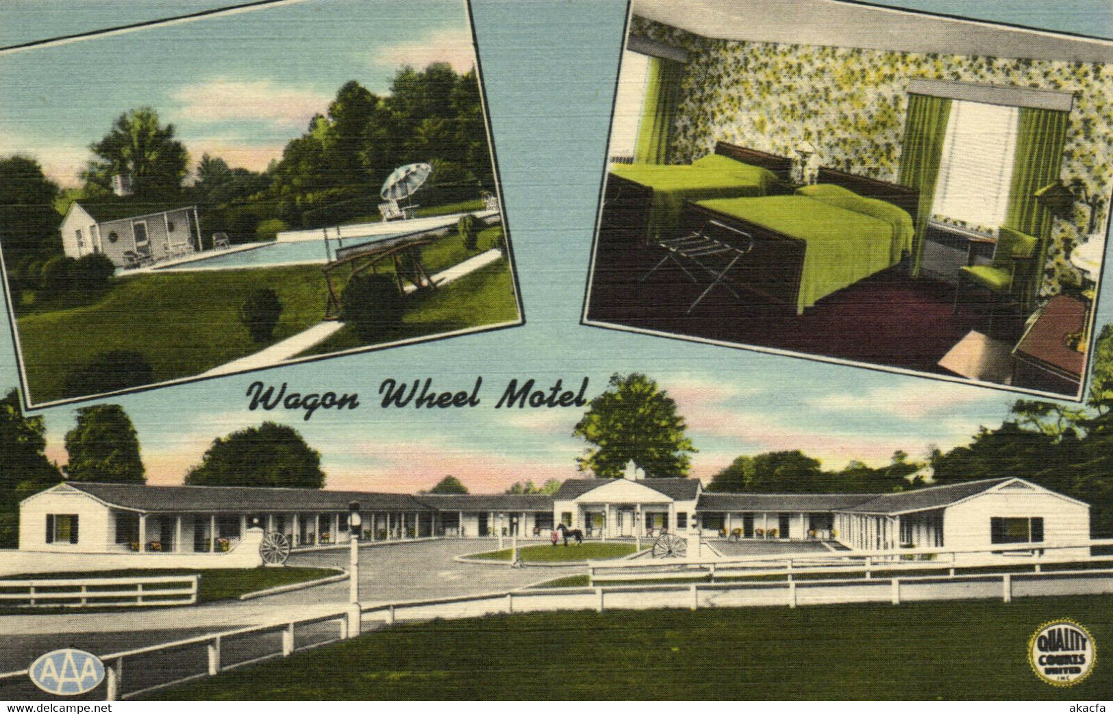 PC CPA US, VA, ALEXANDRIA, WAGON WHEEL MOTEL, Vintage Postcard (b17106) - Alexandria