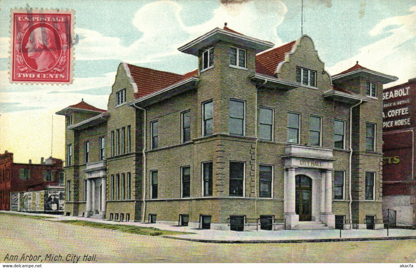 PC CPA US, MICH. ANN ARBOR, CITY HALL 1911, VINTAGE POSTCARD (b8214) - Ann Arbor