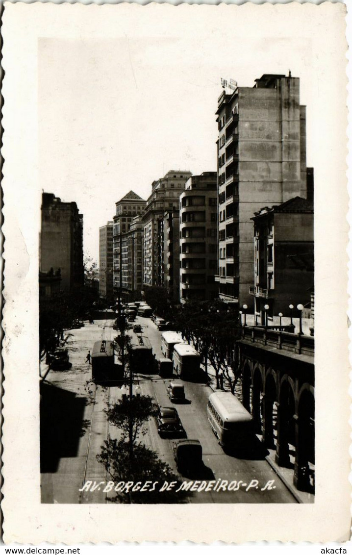 PC CPA BRAZIL, PORTO ALEGRE, AV. BORGES DE MEDEIROS, VINTAGE POSTCARD (b11391) - Porto Alegre