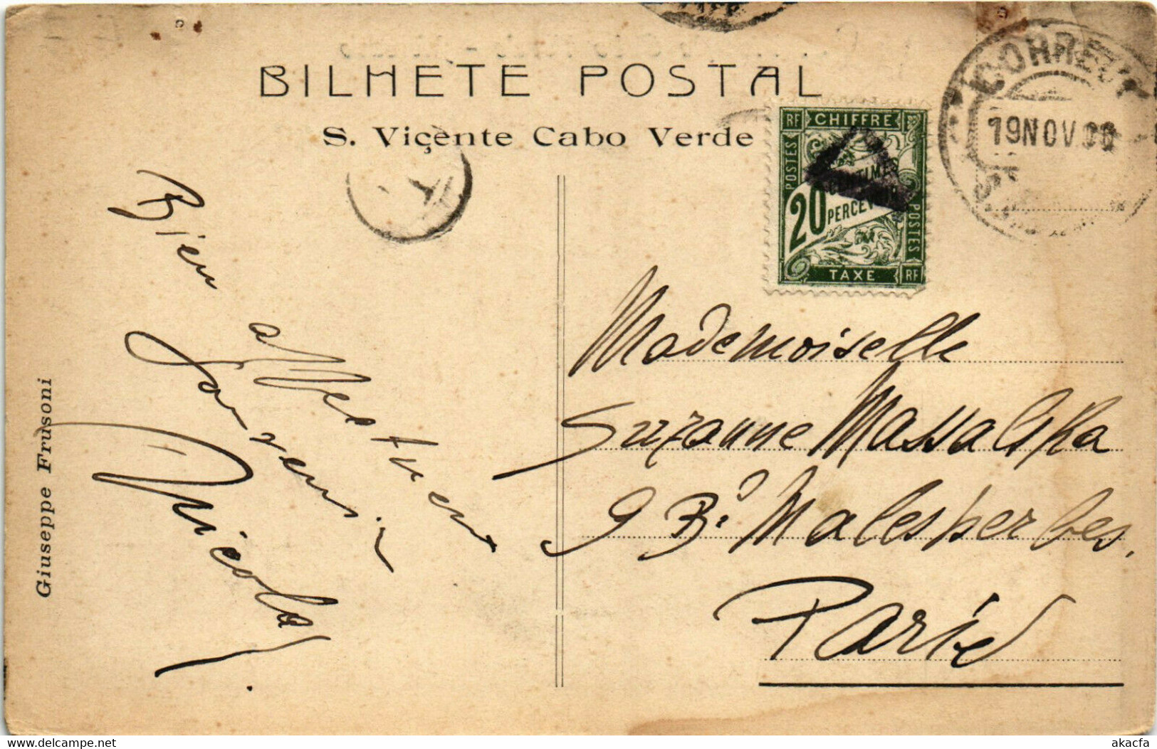 PC CPA CAPE VERDE / PORTUGAL, S. VICENTE, MERCADO, VINTAGE POSTCARD (b13367) - Cap Vert