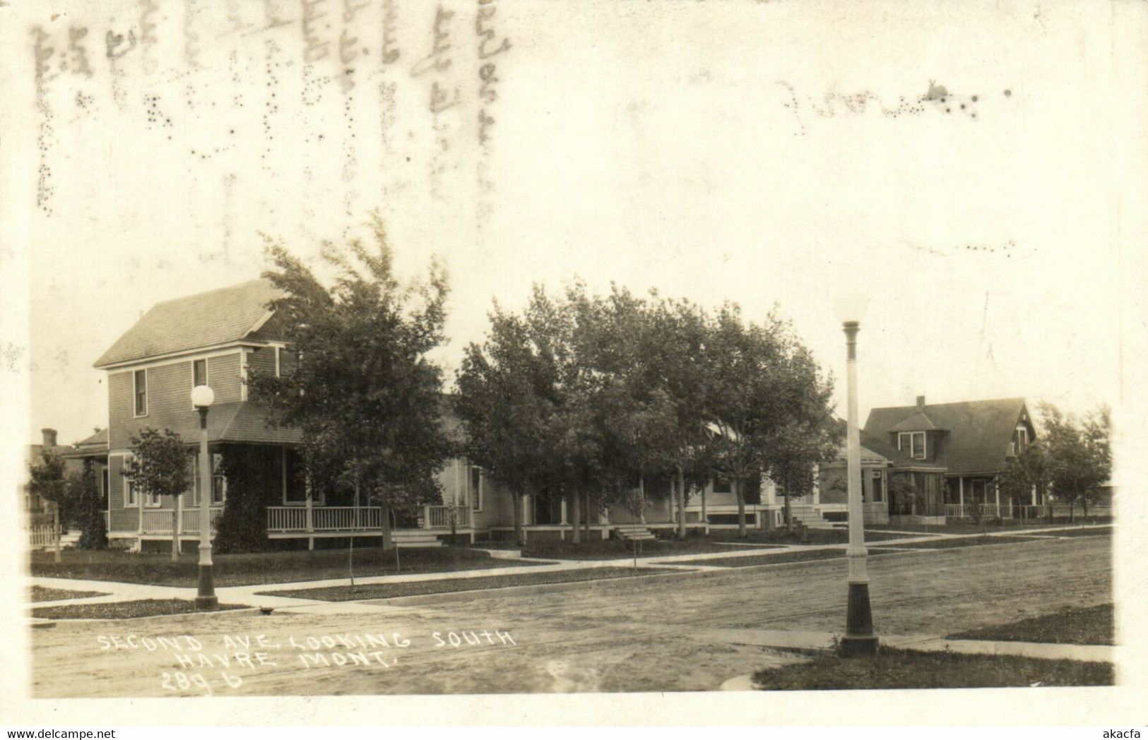 PC CPA US, MONTANA, HAVRE, SECOND AVENUE, VINTAGE REAL PHOTO POSTCARD (b5691) - Havre