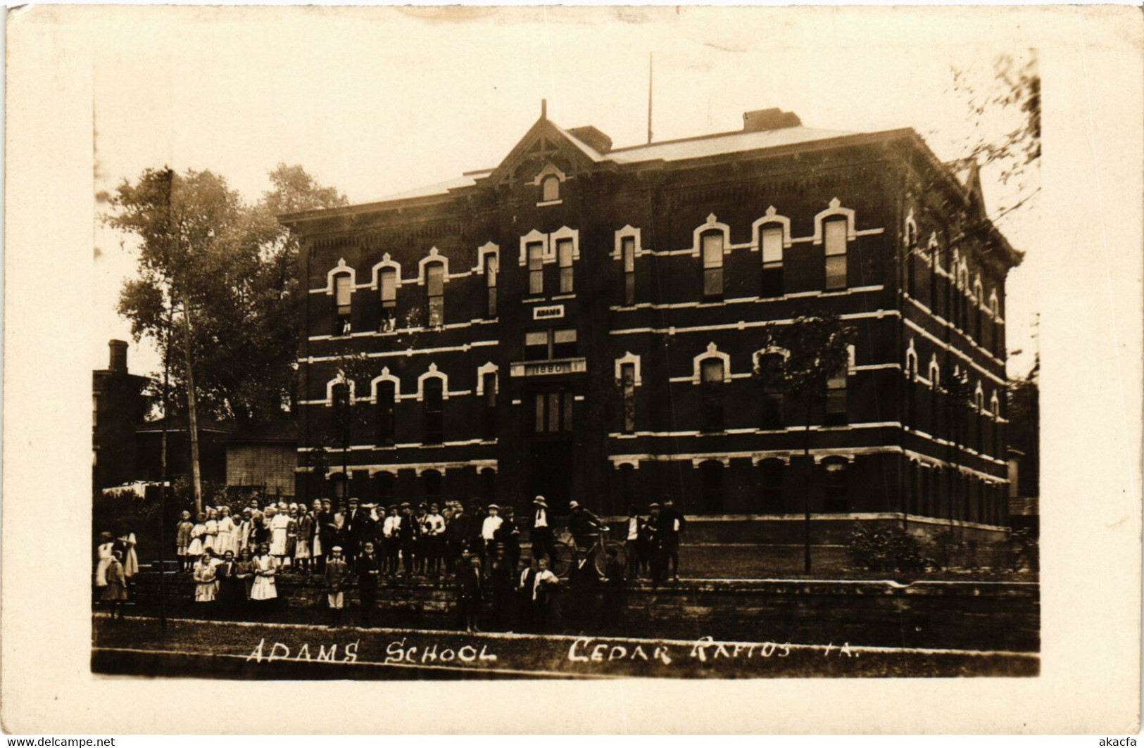 PC CPA US, IA, CEDAR RAPIDS, ADAMS SCHOOL, VINTAGE REAL PHOTO POSTCARD (b6718) - Cedar Rapids