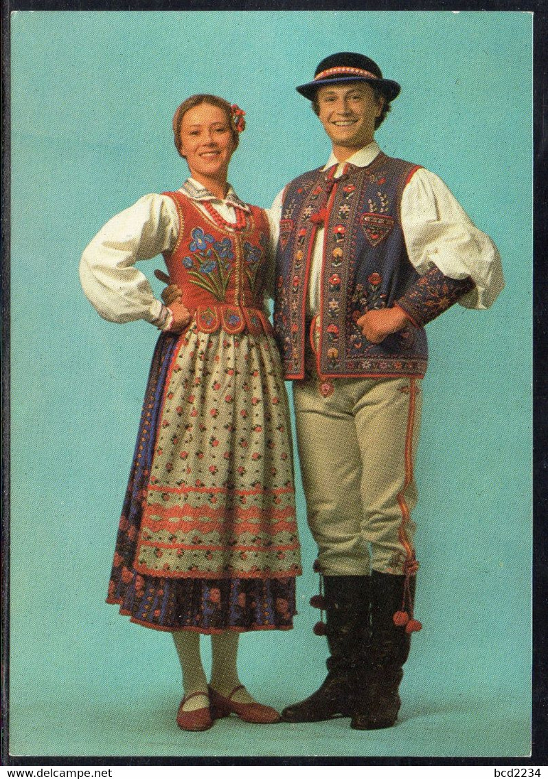 POLAND 1985 PC MAZOWSZE POLISH SONG AND DANCE ENSEMBLE GROUP FOLK COSTUME FROM SZCZAWNICKI REGION ETHNOGRAPHY CULTURES - Altri & Non Classificati