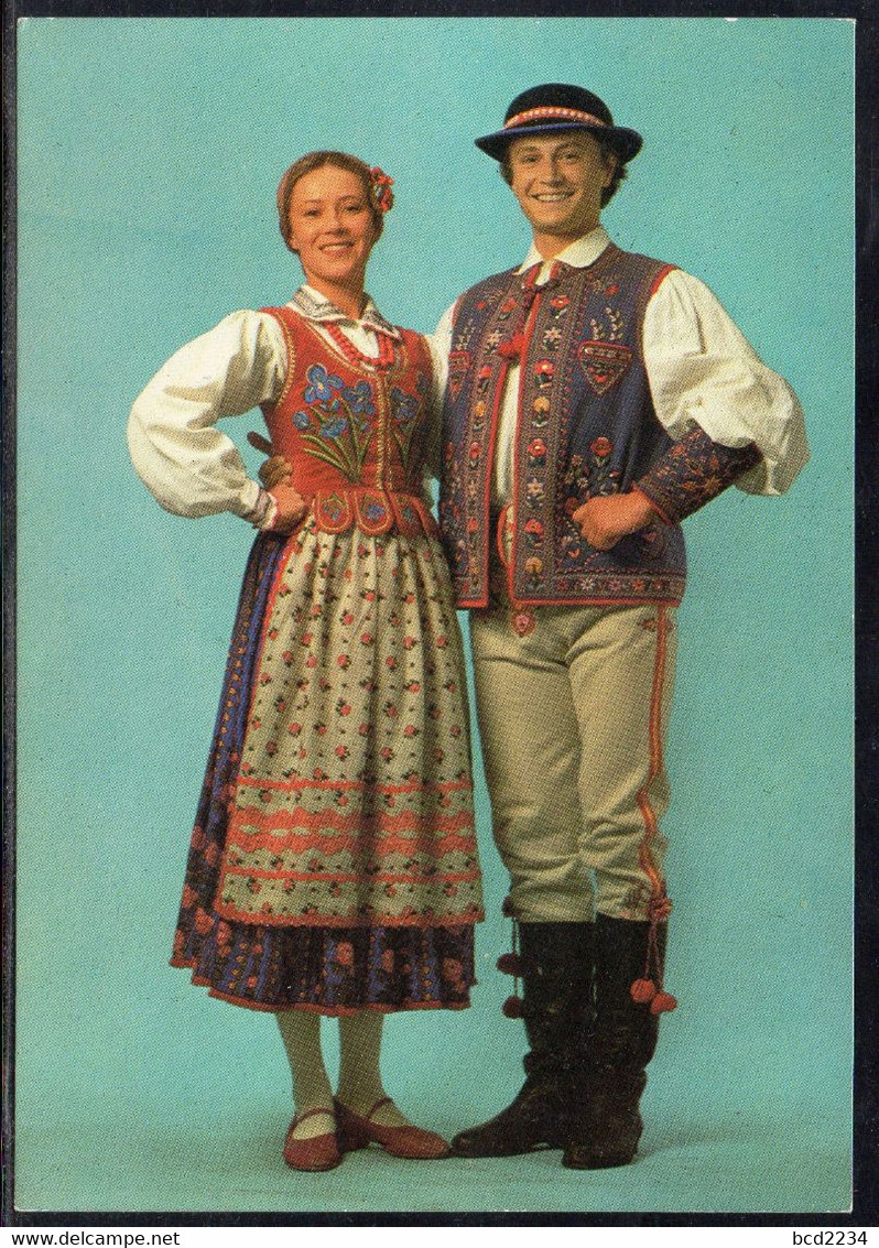 POLAND 1985 PC MAZOWSZE POLISH SONG AND DANCE ENSEMBLE GROUP FOLK COSTUME FROM SZCZAWNICKI REGION ETHNOGRAPHY CULTURES - Autres & Non Classés