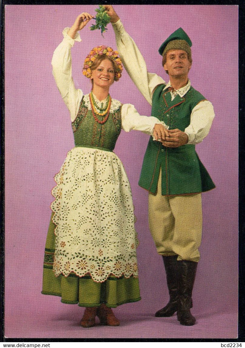 POLAND 1985 PC MAZOWSZE POLISH SONG AND DANCE ENSEMBLE GROUP FOLK COSTUME FROM LUBUSKI REGION ETHNOGRAPHY CULTURES - Sonstige & Ohne Zuordnung